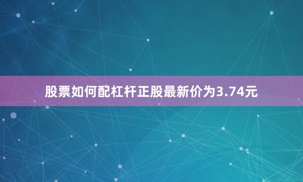 股票如何配杠杆正股最新价为3.74元