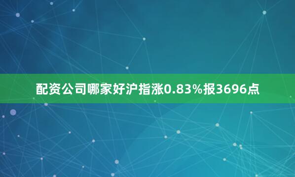 配资公司哪家好沪指涨0.83%报3696点